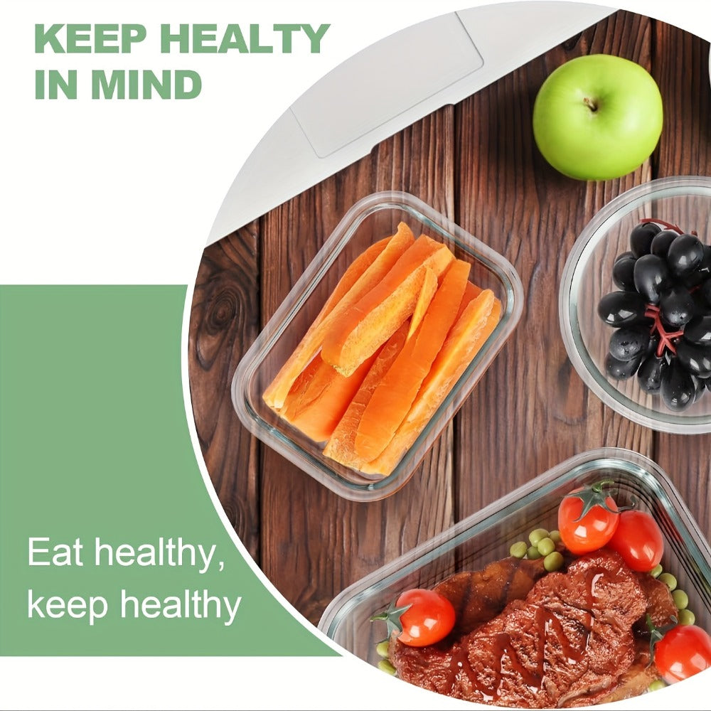 Glass Food Storage Containers with Lids 12pcs ¨C Airtight Leak-Proof Meal Prep Bento Boxes Microwave Oven Freezer Dishwasher Safe