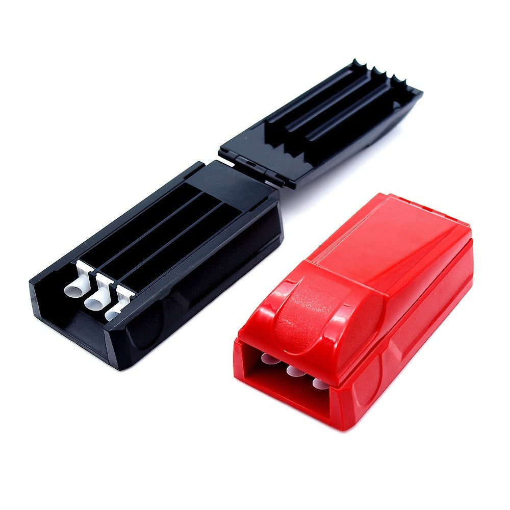 Manual Cigarette Rolling Machine 3-Tube Filler ¨C Portable Durable Plastic Cigarette Roller, Easy-to-Use Tobacco Rolling Tool for Daily Use, Compact Smoke Roller Random Color (1pc)
