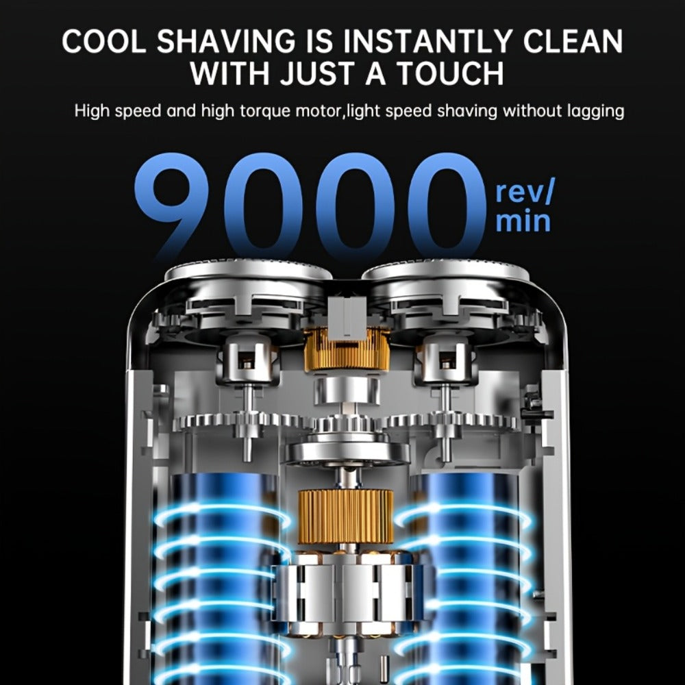 Mini Electric Shaver for Men ¨C USB Rechargeable Double Blade Razor with Digital Display & Travel Case, Compact Portable Shaving Kit Gift for Men, Boyfriend, Father¡¯s Day, Christmas