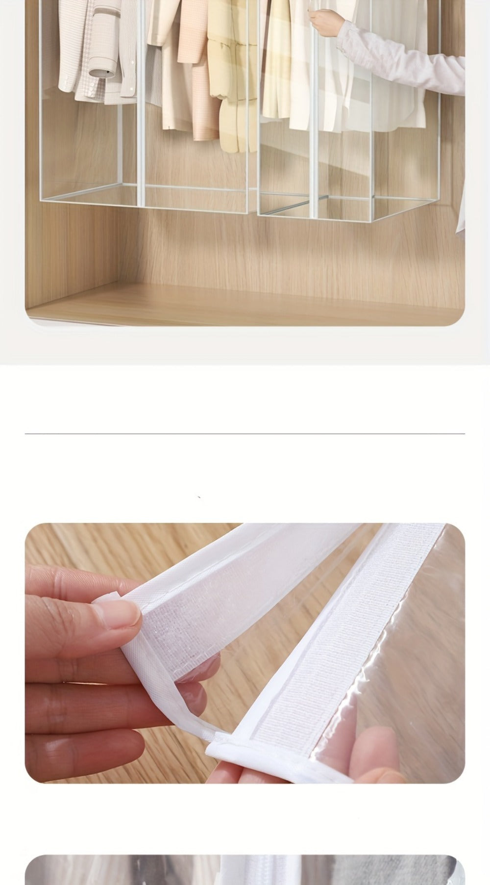 Clear Hanging Garment Bag PVC Zipper Dustproof Closet Organizer for Coats Suits Dresses - Transparent Wardrobe Protector Storage Cover Multiple Sizes