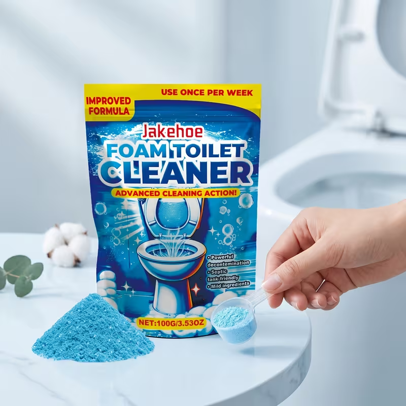 Toilet Cleaning Powder with Foam ¨C Odor Removal, Stain Dissolving & Pipe Unclogging Bathroom Cleaner