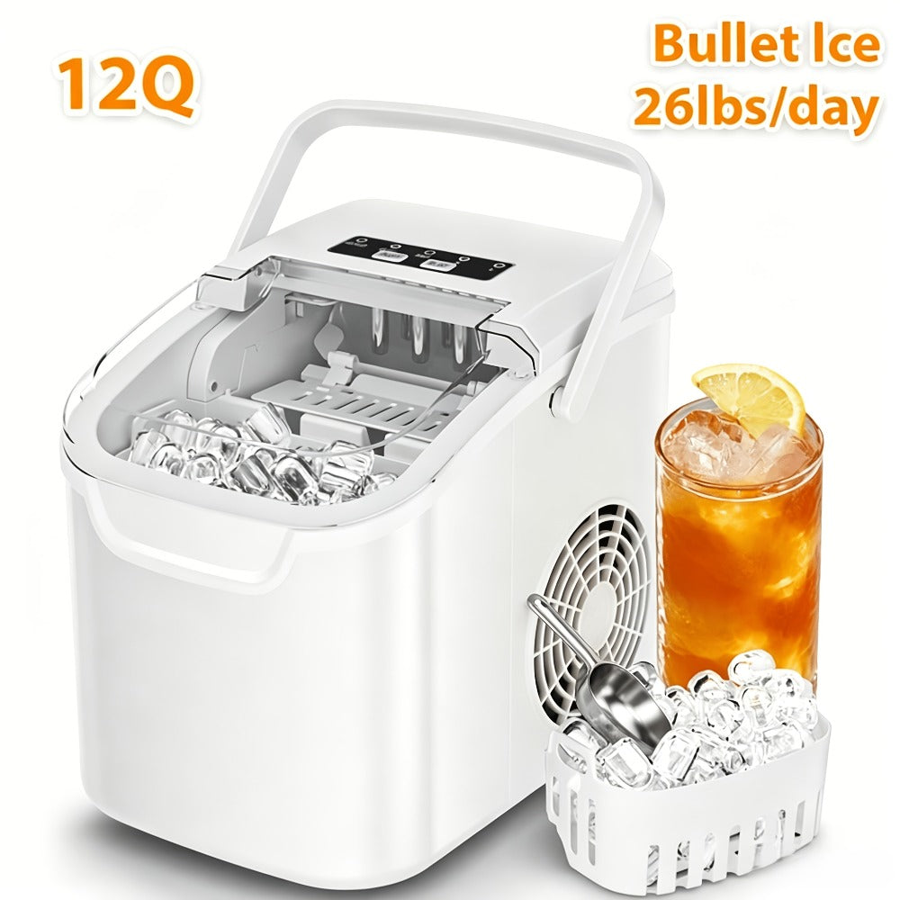 Ice Maker Machine ¨C Nugget Ice & Bullet Ice Countertop, 26-35 Lbs Daily, One-Button Operation, Self-Cleaning, Portable Ice Maker with Ice Scoop for Home, Kitchen & Office