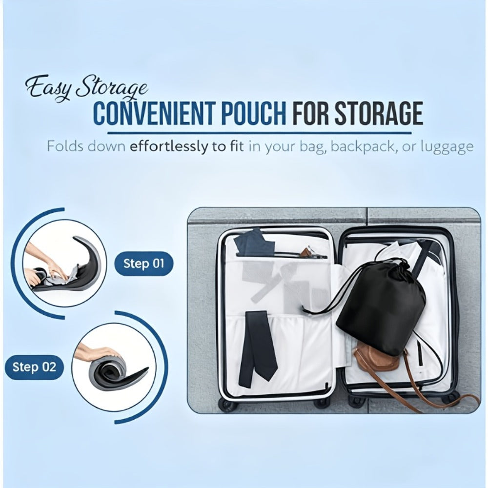 Travel Neck Pillow U-Shaped Memory Foam Cervical Support Pillow for Airplane, Car & Hotel ¨C Portable & Ergonomic