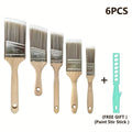 Paint Brushes Set 5 Piece Pro Grade Flat and Angle Brush Kit for Latex Oil Paint Stain Varnish Interior Exterior Wall Trim Furniture Home Improvement DIY