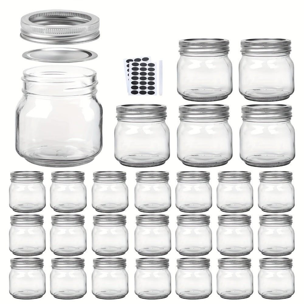 Mason Jars 8oz Glass Jars with Lids ¨C 9/18/27/36 Pack Regular Mouth Canning Jars for Storage, Spices, Jelly, Jam, Honey & Caviar | Dishwasher Safe Spiral Lid Kitchen Storage Containers Set