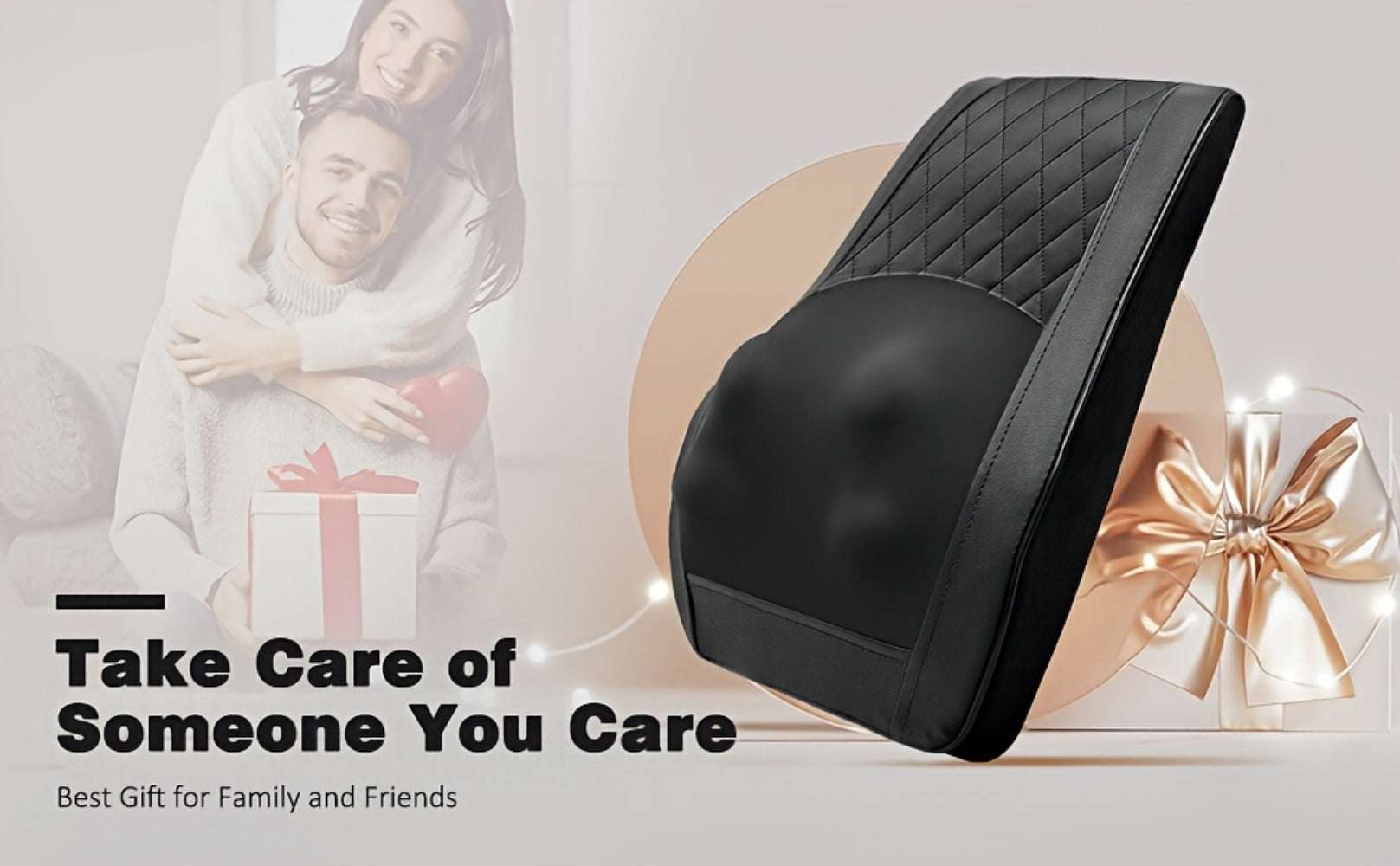 Neck Massager Pillow Heated Acupressure Electric Deep Tissue Kneading for Neck Shoulder Back Leg Muscle Relaxation Gift for Mom Dad Women Men