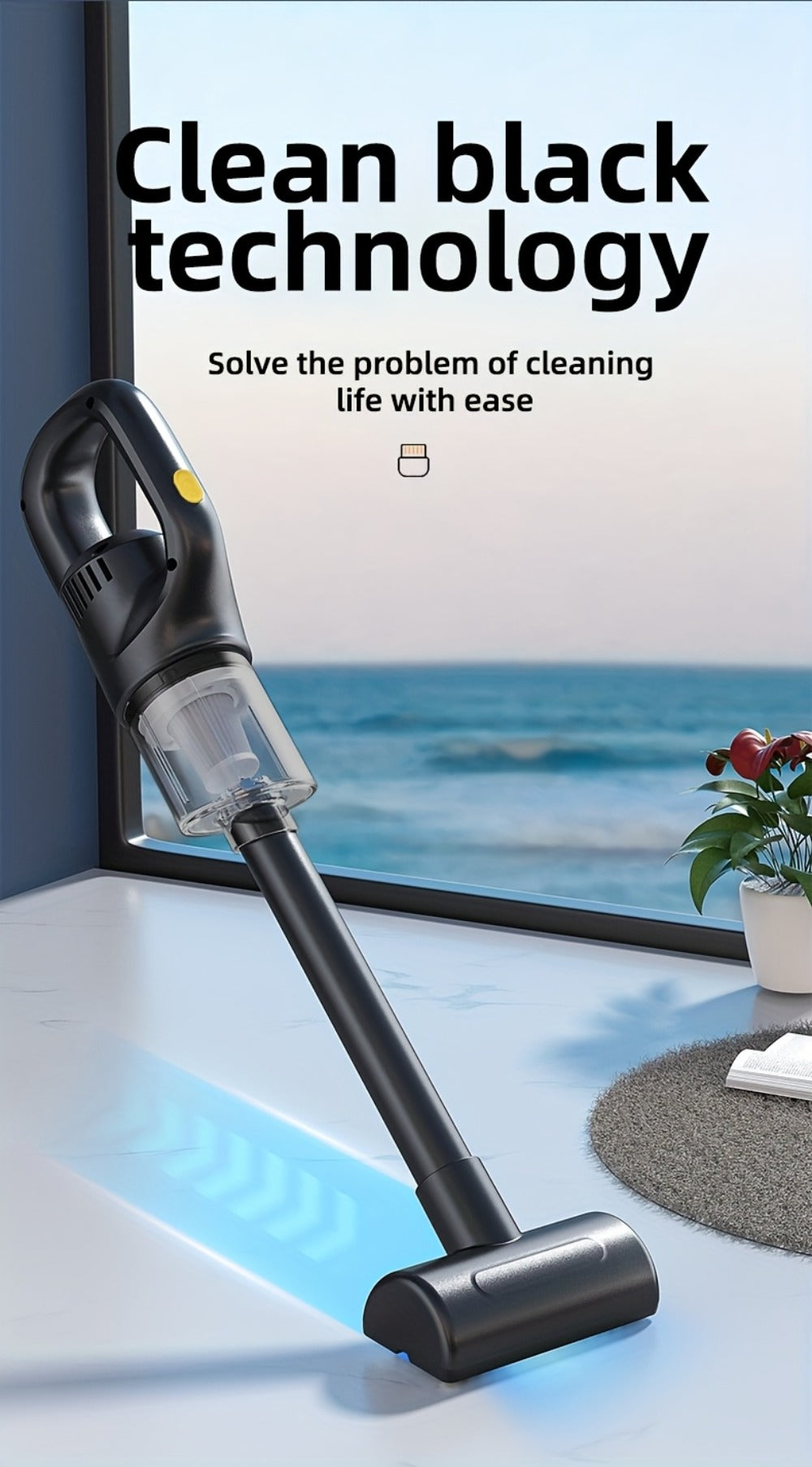 Cordless Handheld Vacuum Cleaner Rechargeable Lightweight Portable Strong Suction Mini Vacuum for Home Car Pet Hair Dust Debris Quick Cleanup