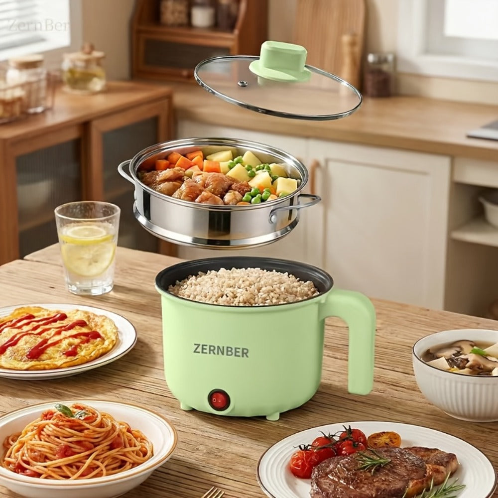 Electric Hot Pot Portable Electric Wok ¨C Non-Stick Coating, Triple Power Control, Multi-Functional Stewpot for Hotpot, Soup, Steak, Ramen & Gourmet Cooking, 60.87oz or 118.35oz