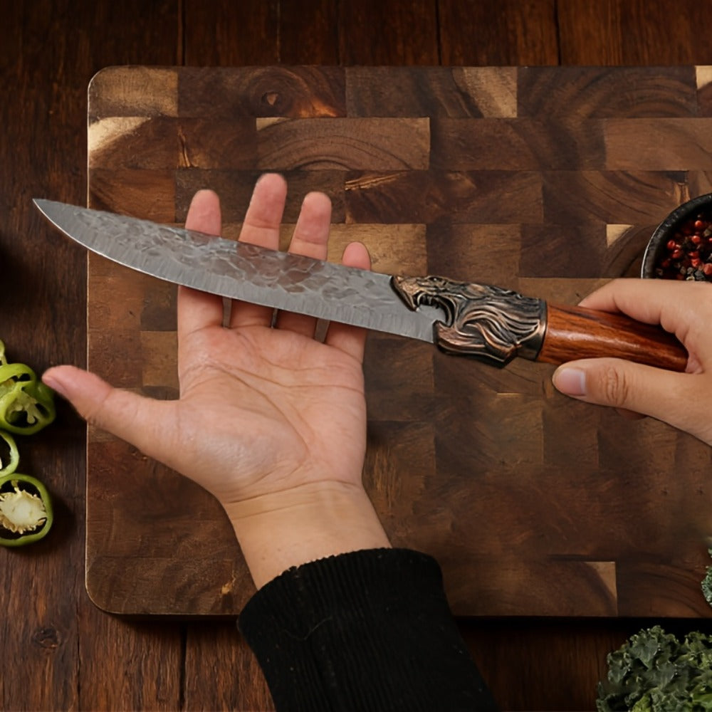 Kitchen Knife Set 7-Piece, Professional Stainless Steel Chef Knives with Replaceable Blades, Hand Forged Alloy Steel Kitchen Knives for Home Cooking, Food-Safe Full Kitchen Cutlery Set