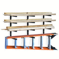 Lumber Storage Rack Wall Mount 4-Level ¨C 800 LBS Per Level Metal Wood Organizer Rack for Garage, Shed & Workshop | Heavy Duty Wall Mounted Wood Storage Rack for Lumber, Pipes & Long Materials | Black