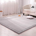 Tatami Floor Mat Thick Foam Padded Rug Coral Velvet Baby Play Mat Crawling Mat for Kids Nursery Playroom Living Room Yoga Mat Japanese Style Area Rug Non-Slip