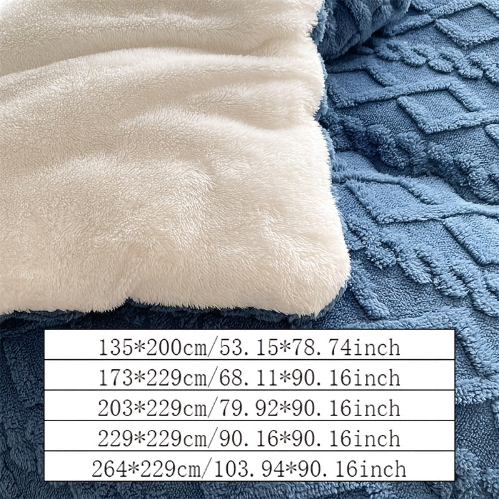 Plush Thick Comforter Blanket ¨C Premium Warm Winter Duvet with 100% Microfiber Fill, Soft Fluffy Bedding for Bedroom & Hotel, Machine Washable (Twin, Full, Queen ¨C Grey & Blue, Excludes Pillowcase)