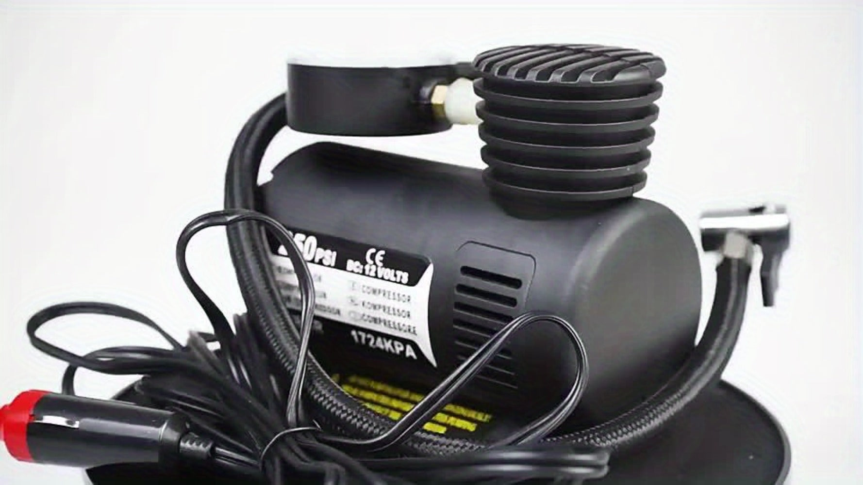 12V Car Tire Inflator Pump 300PSI, Portable Air Compressor for Car Truck Motorcycle Bike Tires, No Battery Needed, Metal Body Compact Design, Digital Pressure Gauge, Emergency Tire Pump for Sports Balls