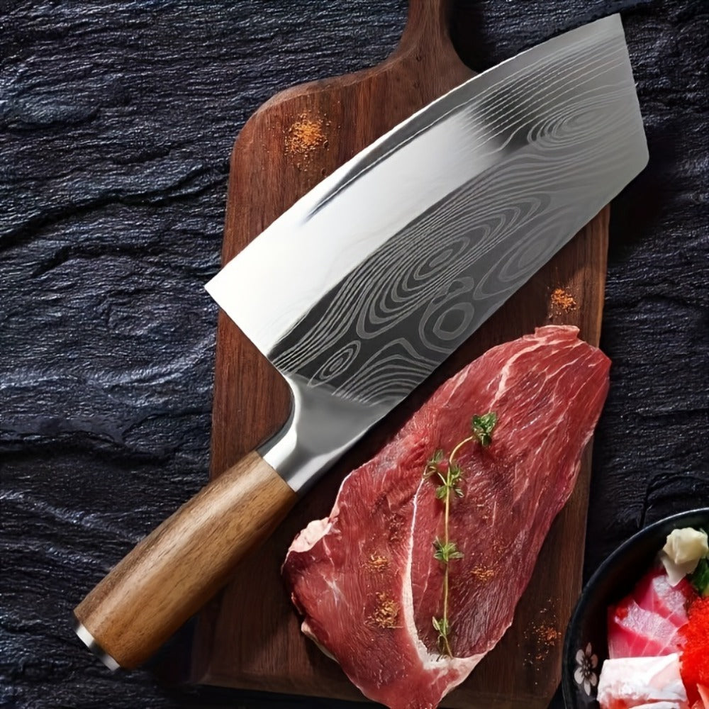 Damascus Chef Knife Set ¨C Sharp Stainless Steel Kitchen Knife with Damascus Pattern Blade for Chopping Vegetables, Meat & Fruit, Professional Home Cook Gift Set 1pc 2pcs 3pcs