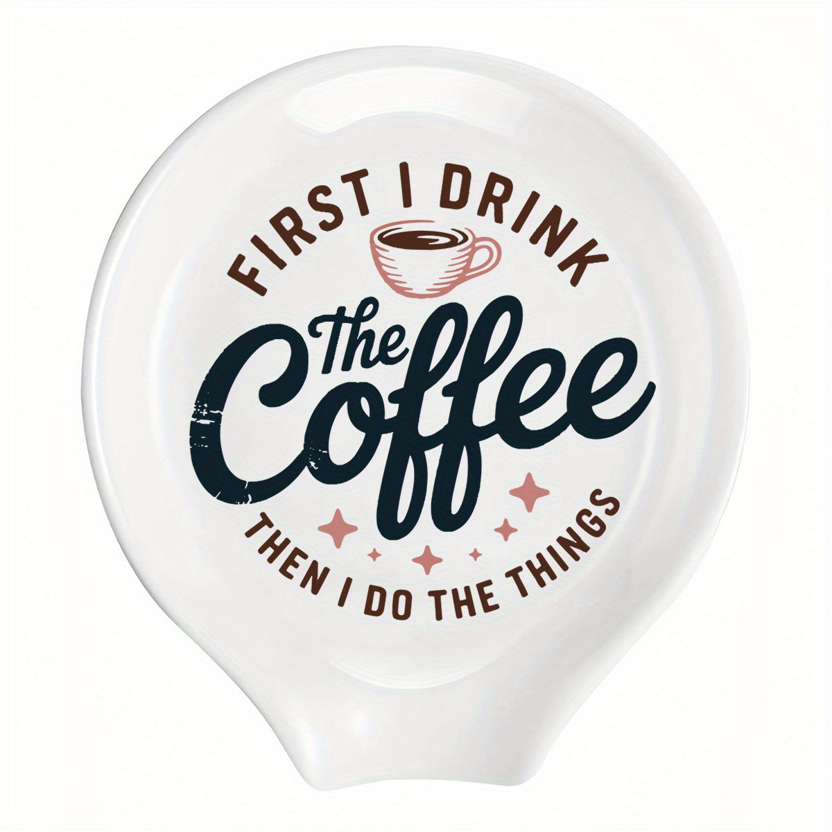 Ceramic Spoon Rest Funny Coffee Quote ¨C ¡±A Cup of No Return¡± Ceramic Utensil Holder for Coffee & Tea Spoons, Cute Spoon Holder for Kitchen Counter, Cafe Decor, Perfect Coffee Lover Gift