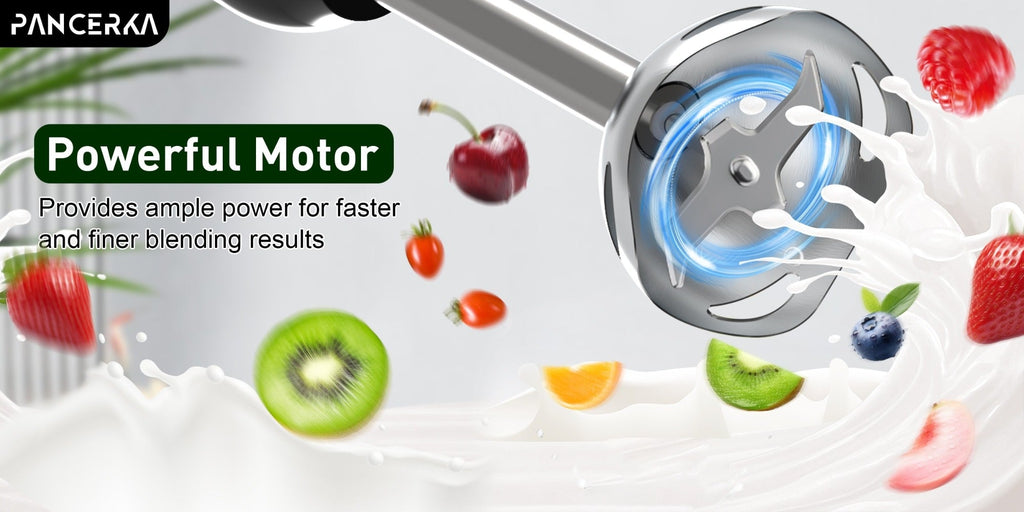 Immersion Blender 8-in-1 Electric Hand Blender with Turbo Mode & Detachable Base ¨C 304 Stainless Steel Handheld Blender with Whisk Milk Frother Attachments for Smoothies Soups Baby Food Puree