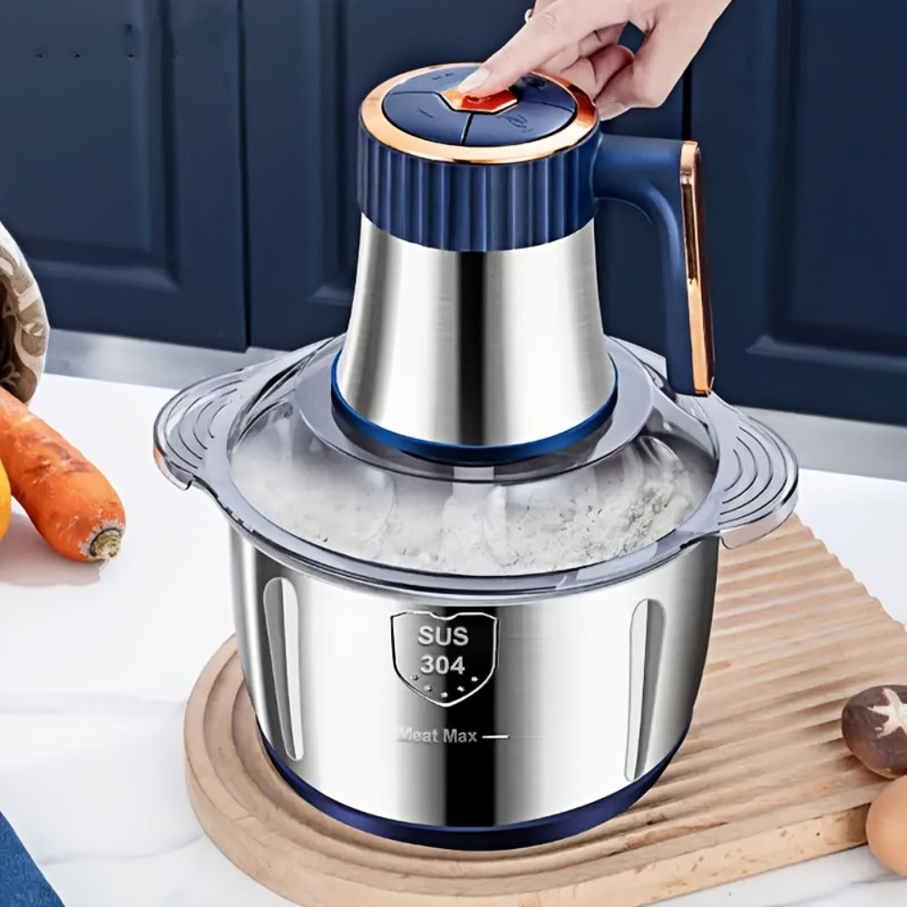 Electric Food Chopper & Processor 5L Stainless Steel - 40000 RPM Motor, 6 Bi-Level Blades, Meat Grinder & Vegetable Slicer for Kitchen, Onion, Garlic, Nuts, Fruit, Dough & More