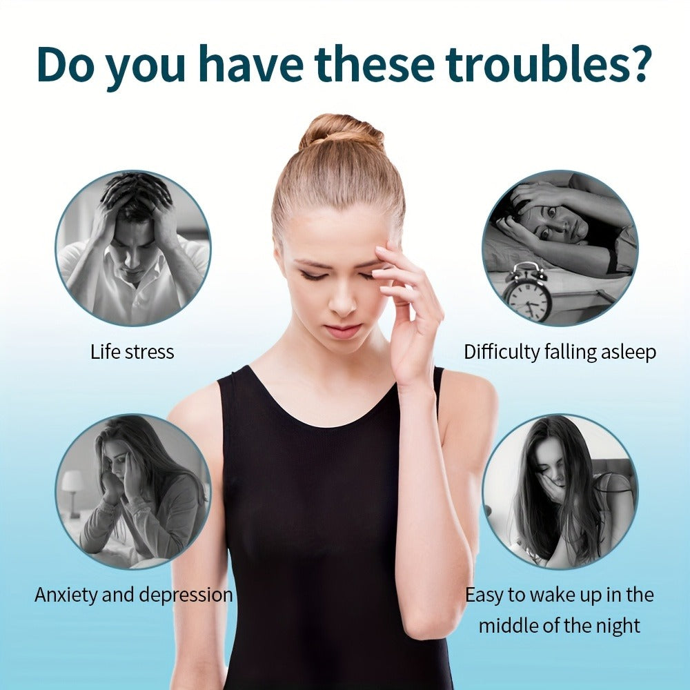 Sleep Aid Device EMS Microcurrent Therapy, Rechargeable Portable Insomnia Relief & Anxiety Reduction Device for Deep Sleep Improvement, 10 Modes Handheld Sleep Assistant for Adults