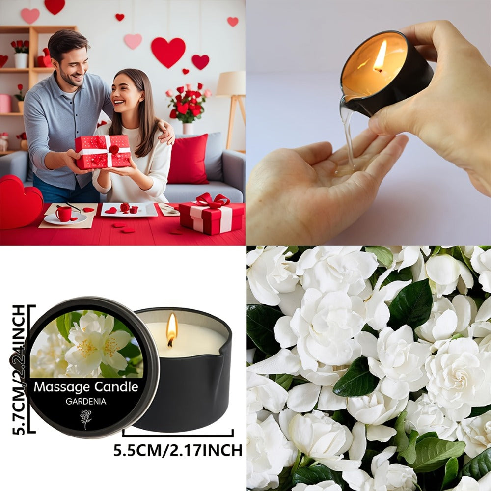 Scented Massage Candle 2-in-1 Soy Wax Essential Oil Body Lotion 20+ Scents 1pc 2pcs 6pcs Spa Nail Salon Pedicure Wedding Valentine Christmas Gift for Women