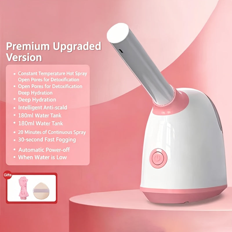 Facial Steamer Nano Ion Mist - Deep Pore Cleansing Home Spa Face Steamer with 360¡ã Rotatable Arm, Blackhead Remover, Portable & Salon-Grade Skin Hydration Beauty Tool