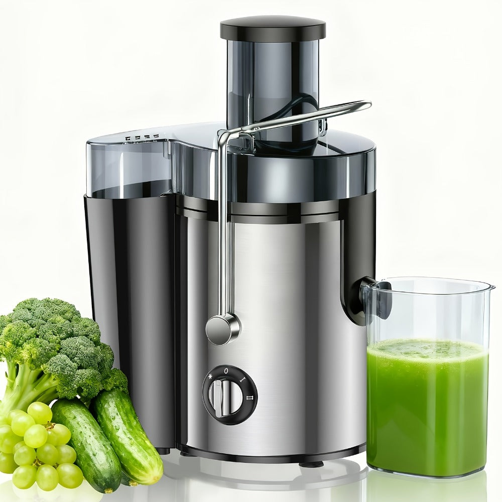 Juicer Machine Wide Mouth Juice Extractor Blender Food Processor 3-Speed Settings Easy Clean One-Touch Operation Multi-function with Detachable Parts for Vegetables Fruits