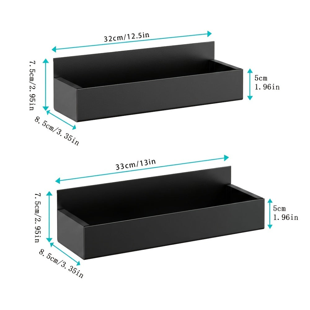 Magnetic Refrigerator Storage Rack 2/4pcs Fridge Side Organizer, Multi-Purpose Magnetic Storage Box for Kitchen Bathroom, Space-Saving Magnetic Shelf for Spices Paper Towels, White or Black