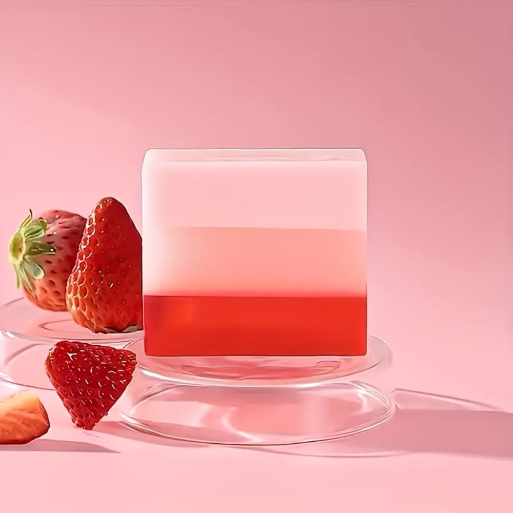 Strawberry Intimate Soap for Women 100g pH Balancing Feminine Wash Bar Gentle Cleansing Long-Lasting Fresh Fragrance Daily Feminine Hygiene Care 3 or 6 Pack