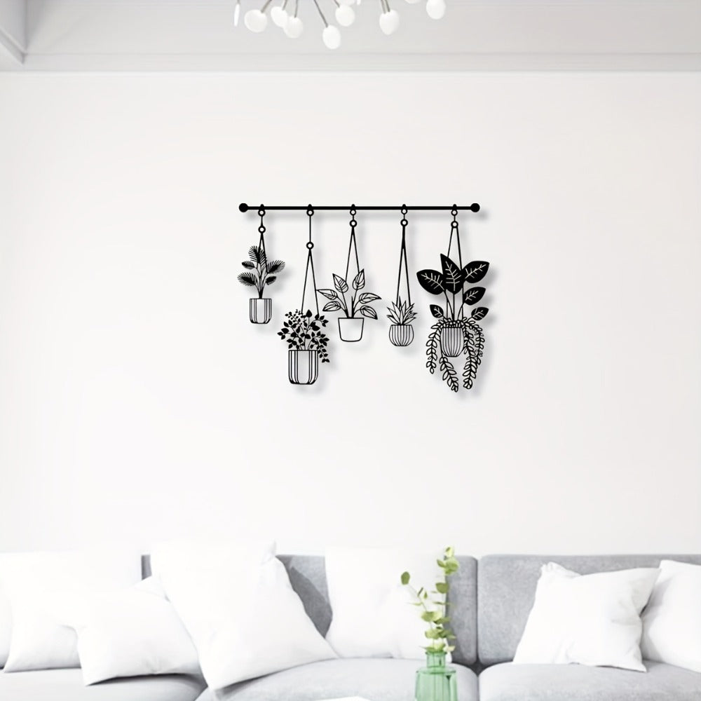Metal Flower Wall Art Rustic Farmhouse Decor, Minimalist 3D Floral Wall Sculpture for Living Room Bedroom Bathroom Dining Room, Boho Wall Decor Housewarming Gift