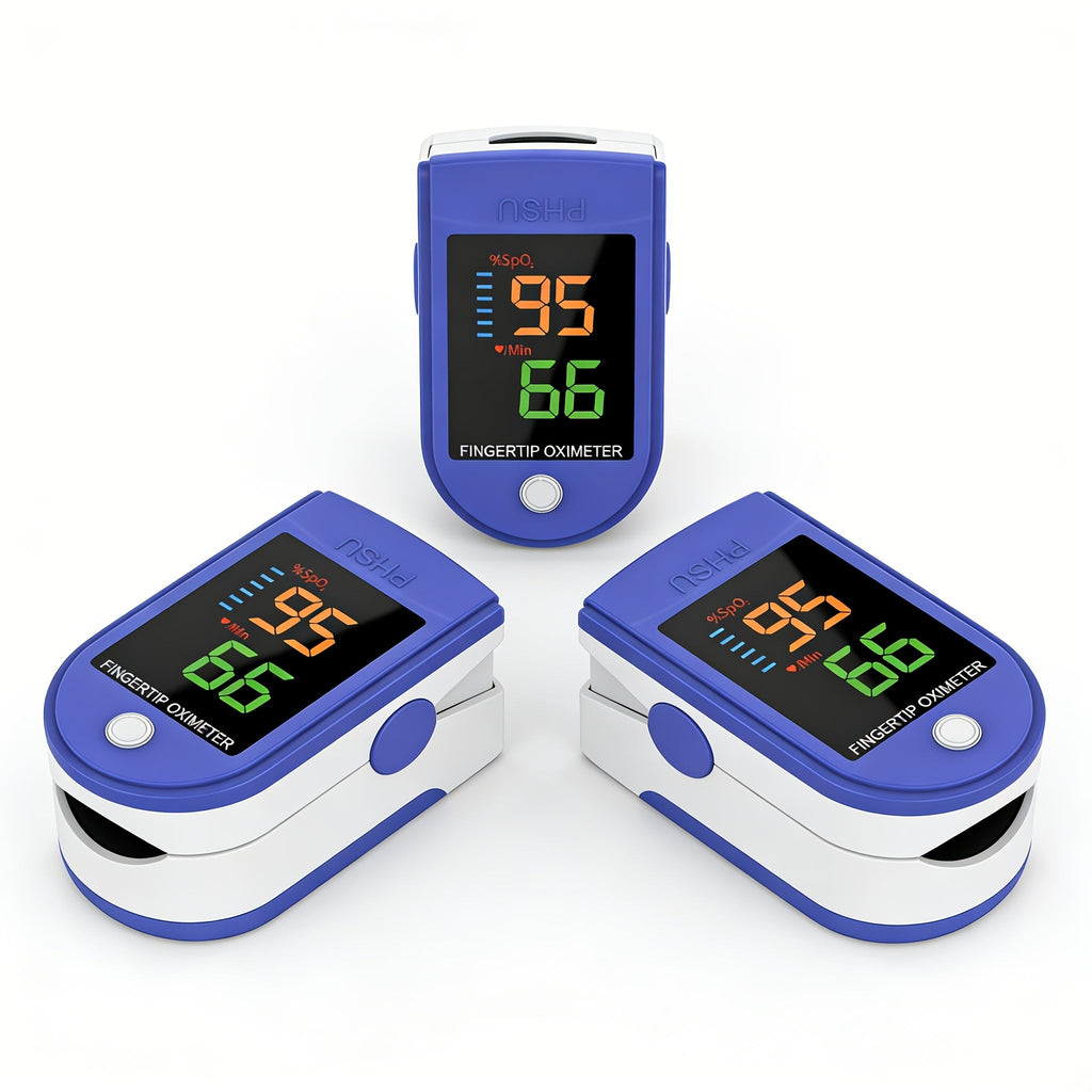 Finger Pulse Oximeter with Large Display, Athletic & Aviation Grade Blood Oxygen Saturation Monitor, Accurate SpO2 & Heart Rate Meter for Sports Fitness Home Health Monitoring ¨C Available in Sets