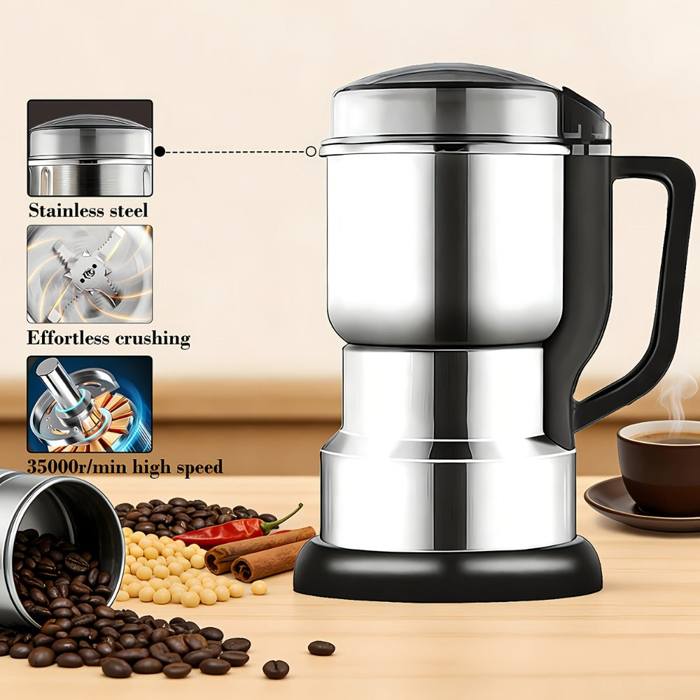 Electric Spice Grinder 300W ¨C Multifunctional 304 Stainless Steel Coffee Bean Herb Seasoning Grain Grinder Machine for Kitchen, Large Capacity, Powerful & Fast