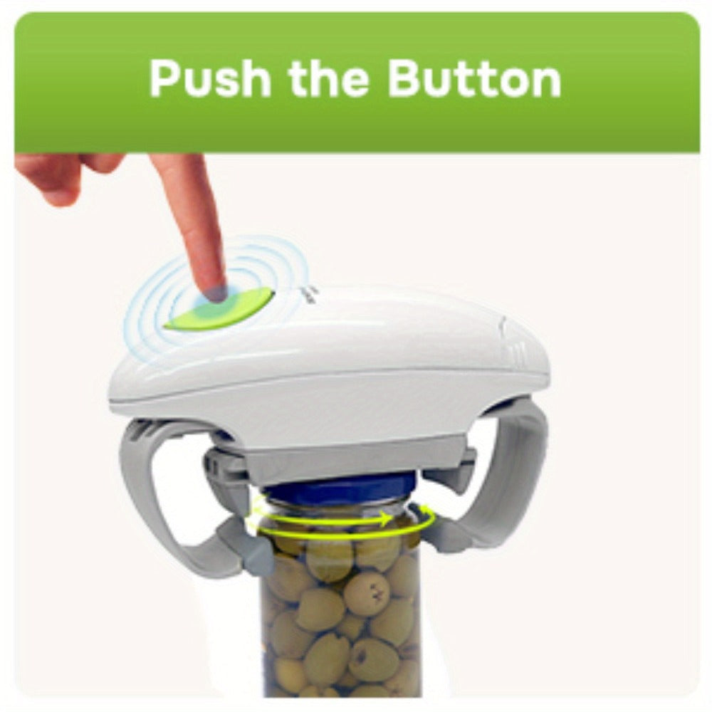 Electric Jar Opener for Elderly & Weak Hands ¨C One-Touch Auto-Off, High Torque Battery-Powered Jar Lid Opener with Ergonomic Design for Kitchen