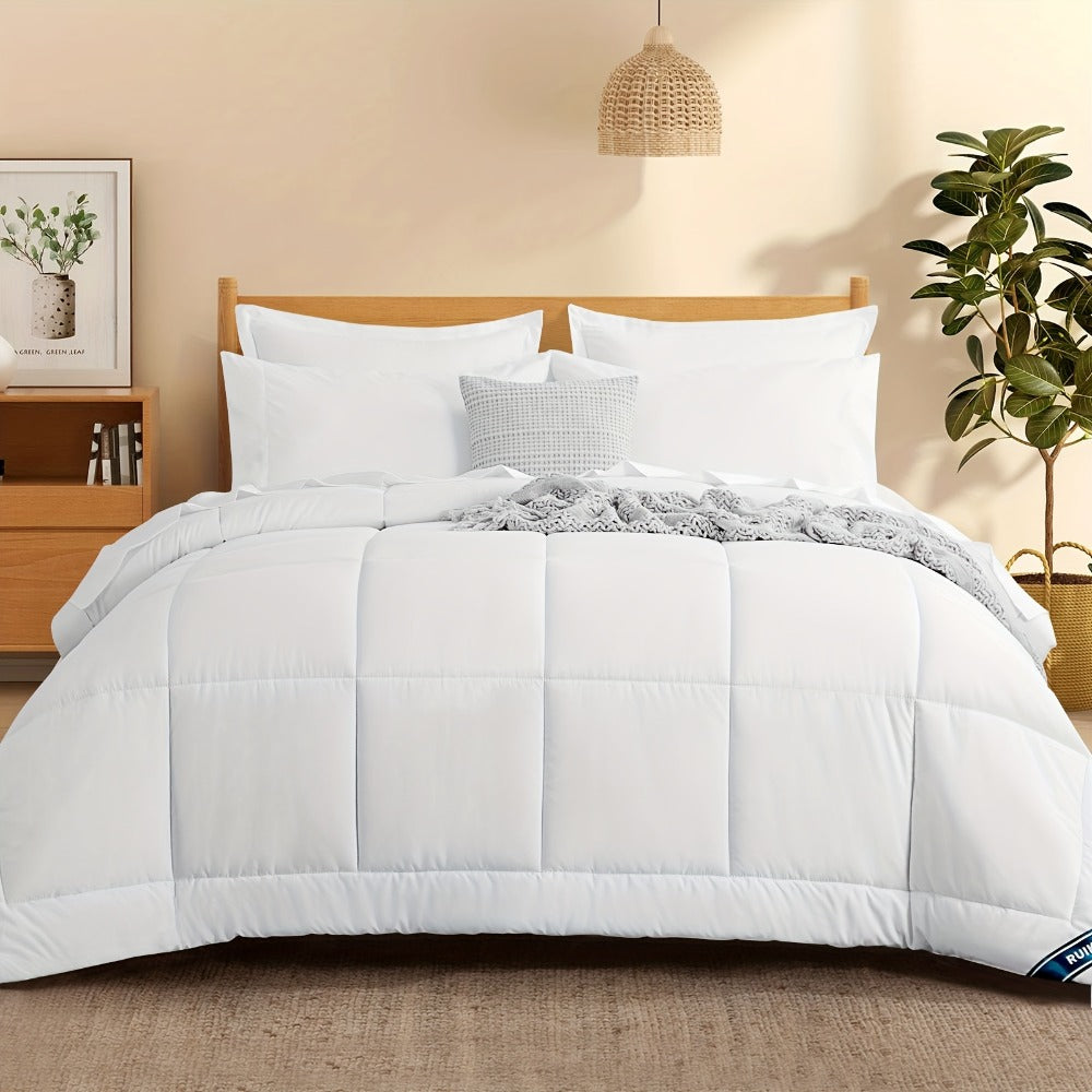 7 Piece Comforter Set Luxury Soft Fluffy Bedding All Season Bed in a Bag with Comforter Fitted Sheet Flat Sheet Pillowcases Hypoallergenic Breathable Easy Care Queen King Twin XL Full