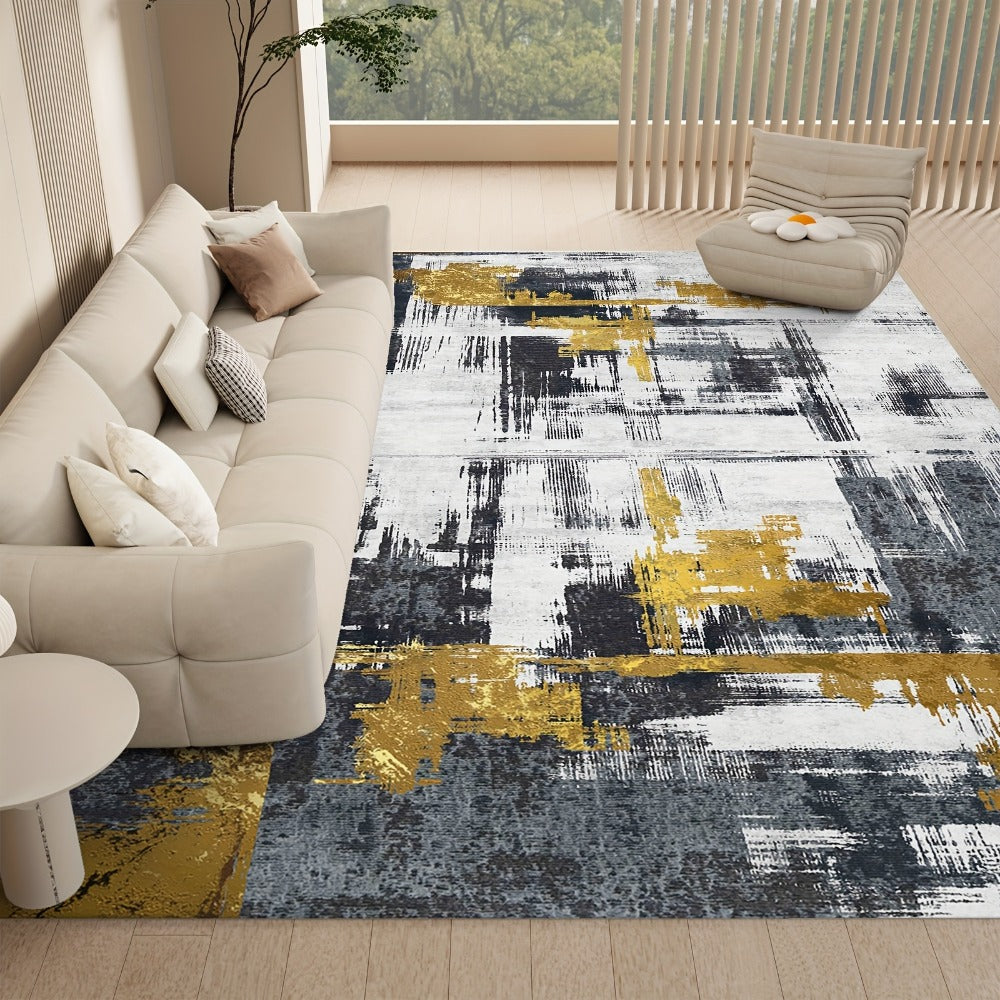 Area Rug Boho Vintage Washable Non-Slip Rug for Living Room Bedroom Traditional Woven Carpet Home Decor