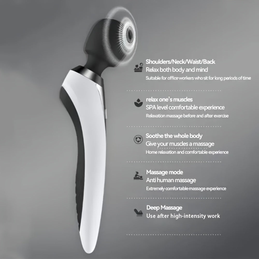 Wireless Stick Massager for Full Body ¨C Portable Rechargeable Personal Massager for Neck, Back, Shoulder, Waist & Legs, Easy to Carry Muscle Tension Relief Tool for Home Office Travel