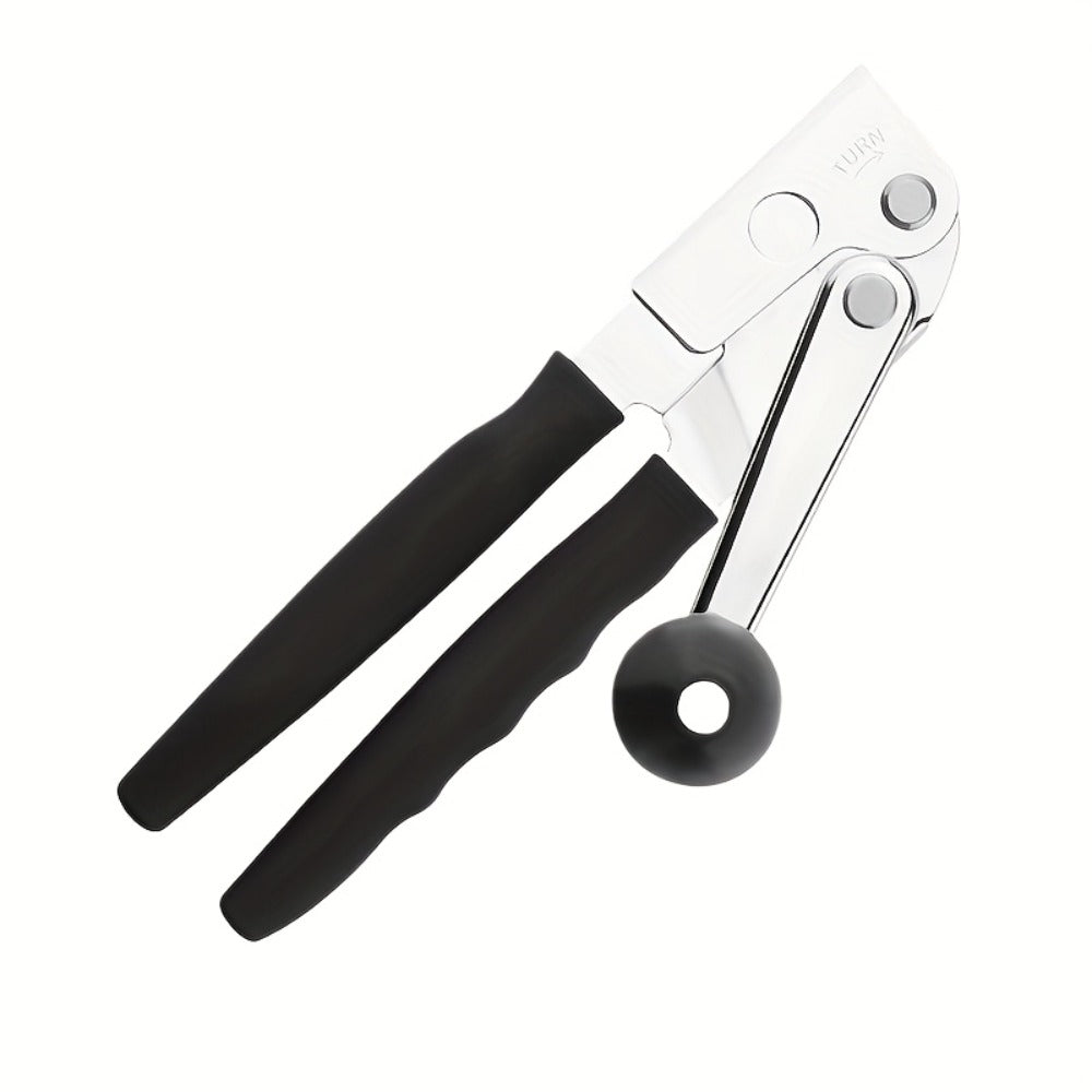 Heavy Duty Manual Can Opener Stainless Steel Commercial Grade with Non-Slip Ergonomic Handle Dual Can and Bottle Opener for Restaurant and Home Kitchen Use