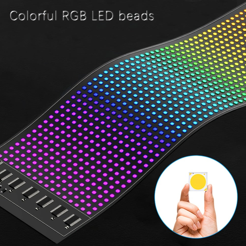 Flexible LED Display Screen Programmable Text & Animation, App & Remote Control, High-Definition RGB Matrix Panel for Any Curved Surface, Unique Gift for Friends & Family, Home Office Party Decoration