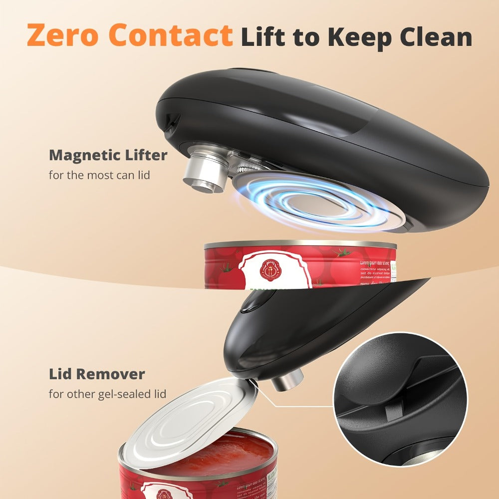 Electric Can Opener One-Touch Automatic ¨C Safe Smooth Edge, Hands-Free Magnetic Lid Lift, Easy Open for Seniors & Arthritis, Universal Fit, Perfect Holiday Gift