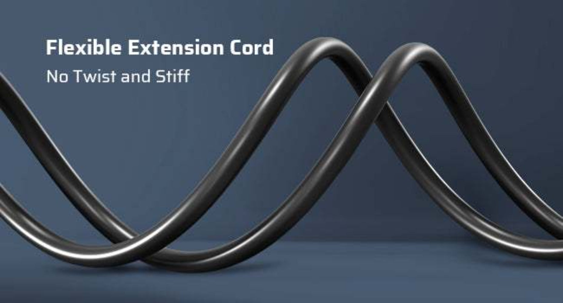 Extension Cord 2-Pack 20FT 3-Prong Indoor Outdoor 16/3 SJTW Flexible Tangle-Free All-Copper Wire 125V 13A 1625W NEMA 5-15 for Home Office Computer Appliances Christmas Lights Black