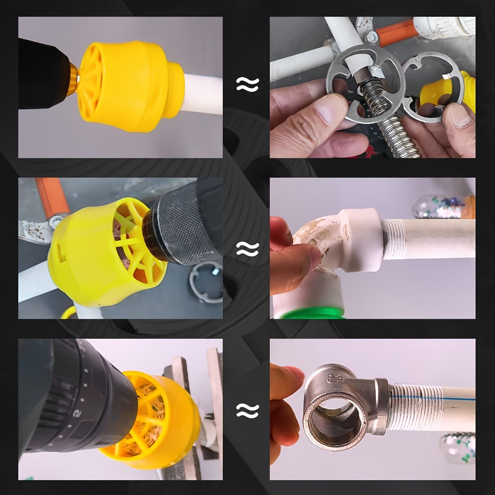 Pipe Threading Set 9 & 13-Piece ¨C Power Drill Water Pipe Thread Dies for 1/2¡±, 3/4¡± & 1¡± Inside & Outside Threading, Professional Plumbing Pipe Threader Tool Kit