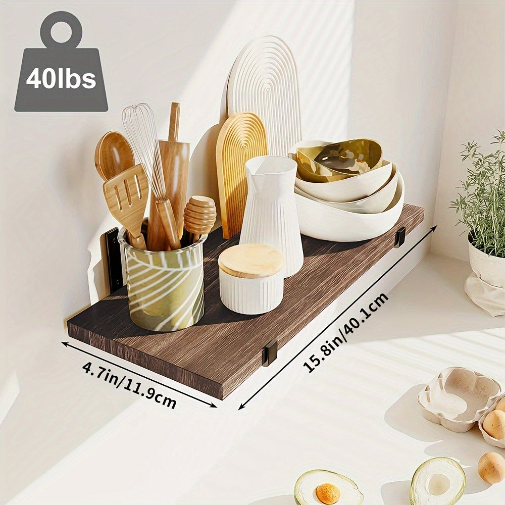 Floating Shelves Set of 5 Wall Mounted 4.7 Inch Tiered Display Shelves Vintage Style Wall Storage Rack for Bedroom, Living Room, Kitchen, Bathroom & Office ¨C Plant & Home Decor