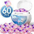 Laundry Pods 6-in-1 Concentrated ¨C 60 Pcs 480g Deep Clean & Tough Stain Removal, Quick Dissolve No Residue, Spring Meadow Long-Lasting Fragrance, HE Compatible Washing Machine Detergent Pods (2026 Upgrade)
