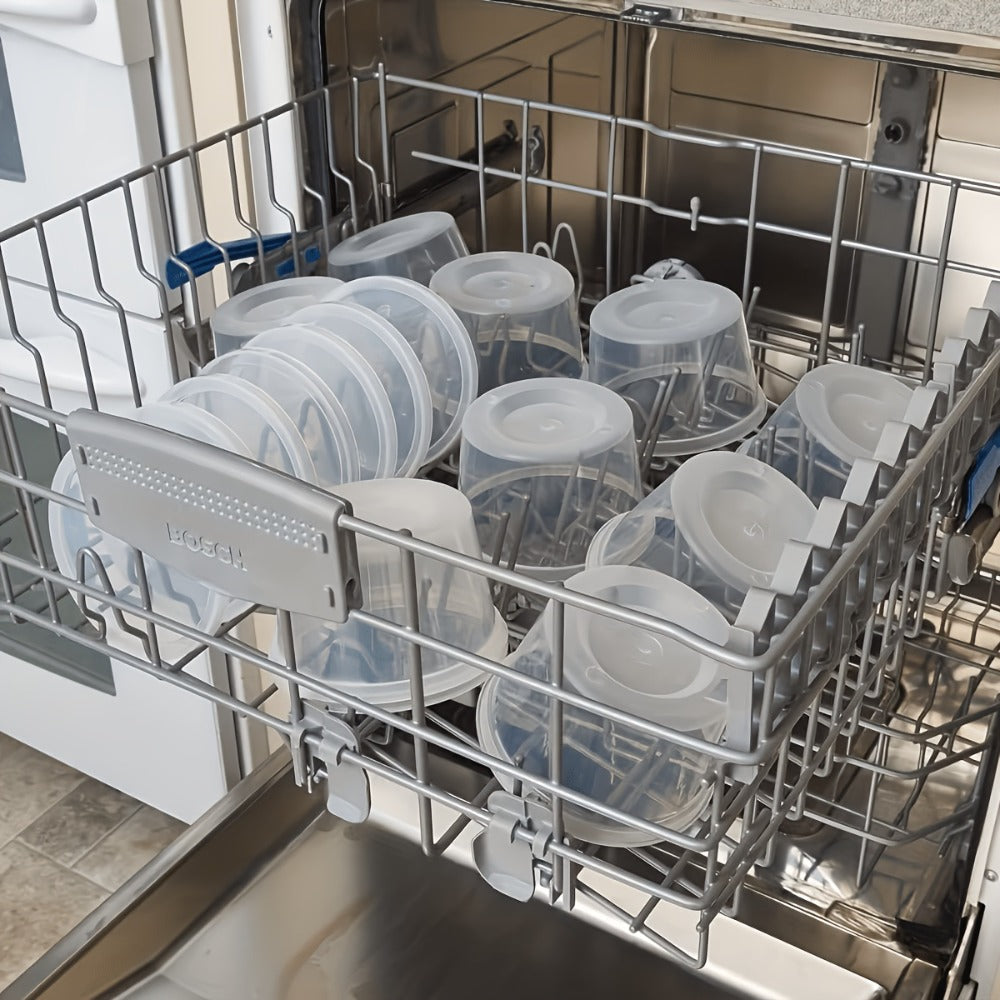 Deli Containers with Lids 48 Pack 16oz - BPA-Free Leakproof Plastic Food Containers Microwave Dishwasher and Freezer Safe, Stackable Meal Prep Containers for Takeout Soup Salad and Food Storage, 24 Containers and 24 Lids