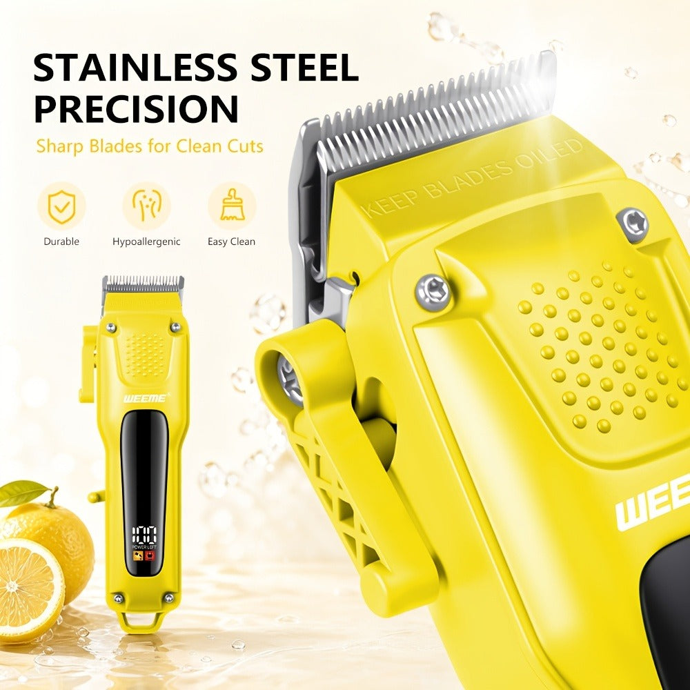 Hair Clippers for Men - 4-in-1 Cordless Trimmer Set, Rechargeable Electric Shaver with Beard Trimmer, Nose Hair Trimmer, Body Groomer & Hair Clipper Kit for Home Barber Use