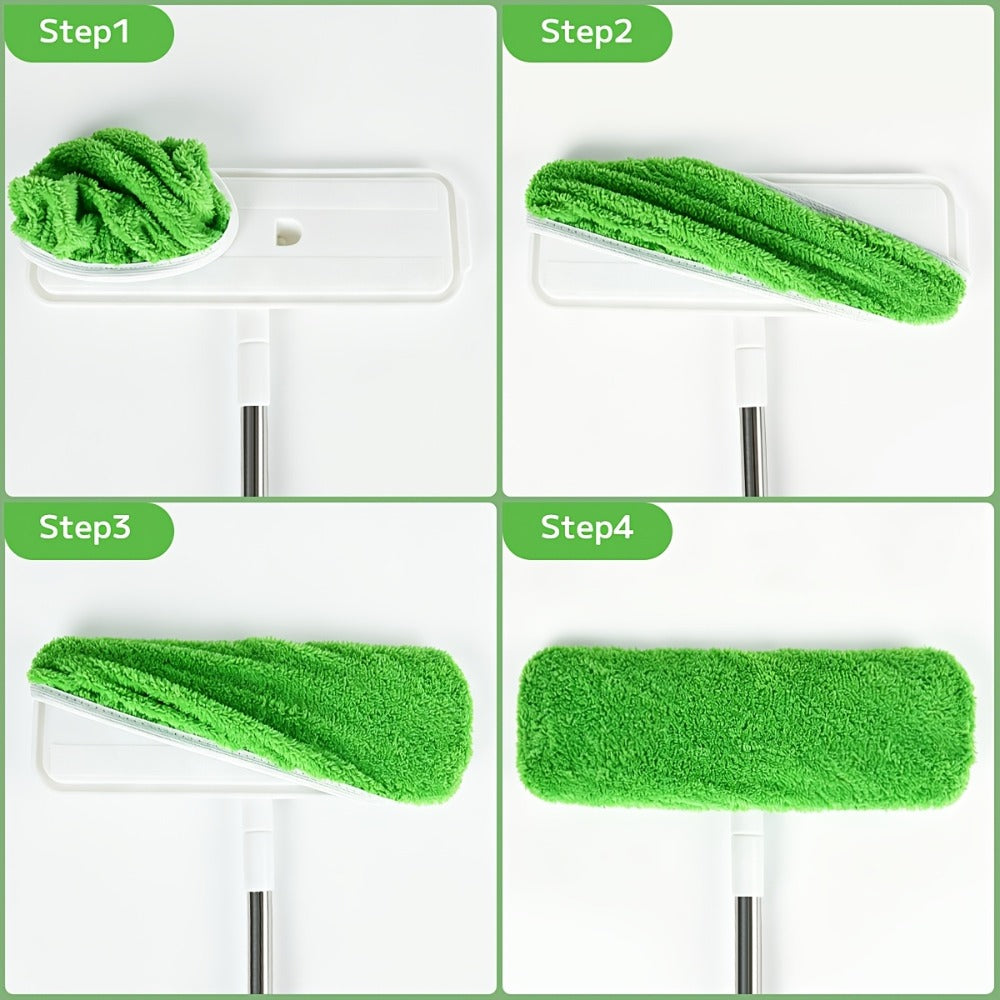 Microfiber Mop Pads 15-Pack Compatible with Swiffer Sweeper Reusable Washable Wet Dry Mopping Cloths Refill Pads for Hardwood Vinyl Tile Floors