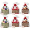 Bamboo Storage Baskets 6-Pack | Gift Wrap Organizer, Easter Egg Basket, Picnic Camping Basket, Craft Sewing Storage, Wedding Favor Box, Flower Girl Basket, Christmas Thanksgiving Holiday Basket Set