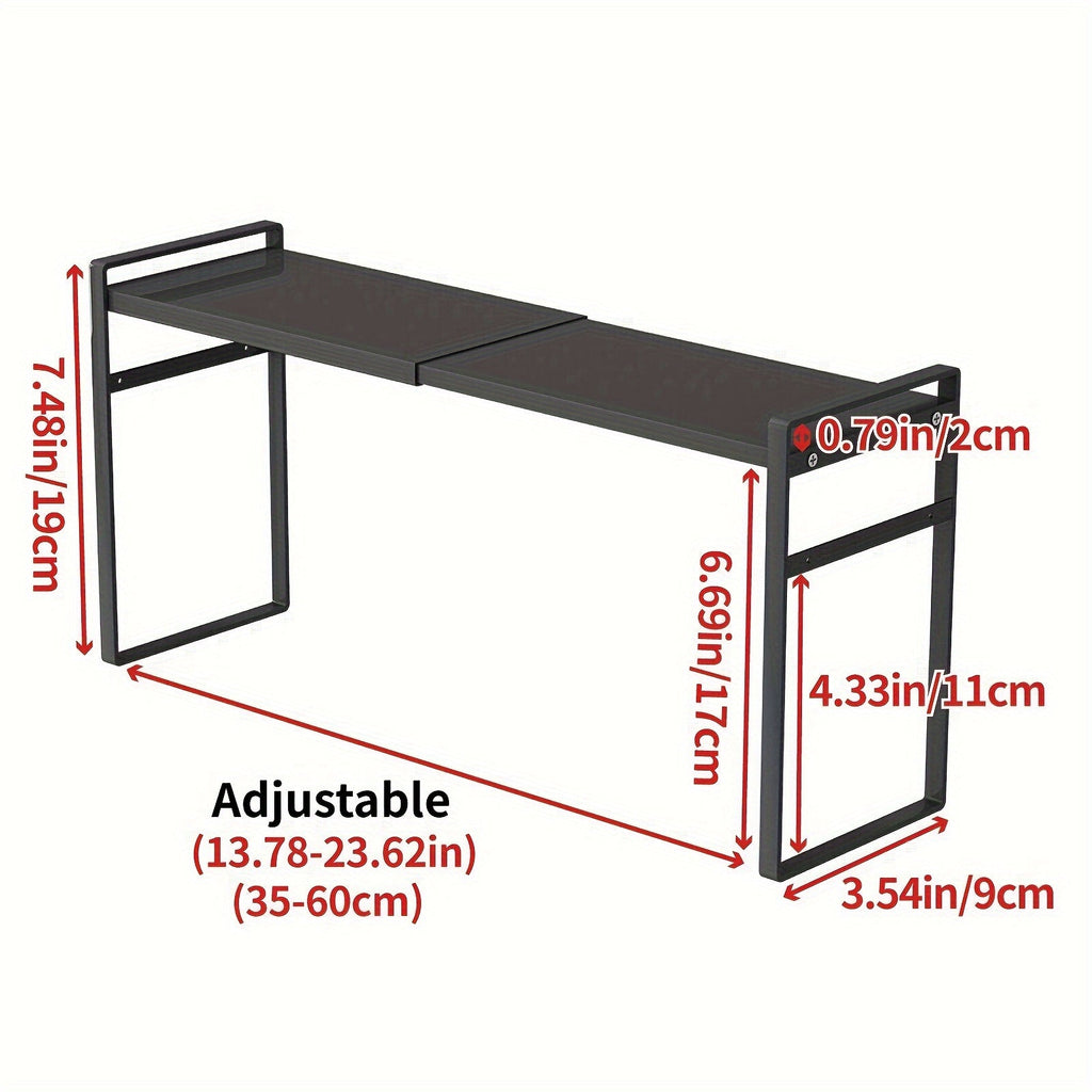 Narrow Shelf Organizer for Kitchen Bathroom Windowsill ¨C Slim Adjustable Stackable Rack for Small Spaces, Counter Top, Window Plant Stand, Tall Thin Storage Shelving Unit