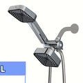 Handheld Shower Head Kit 4 Inch High Flow with Long Hose 3-Way Diverter Dual Purpose Shower Spray Assembly Wall Mount Bathroom Shower Fixtures Silver Black