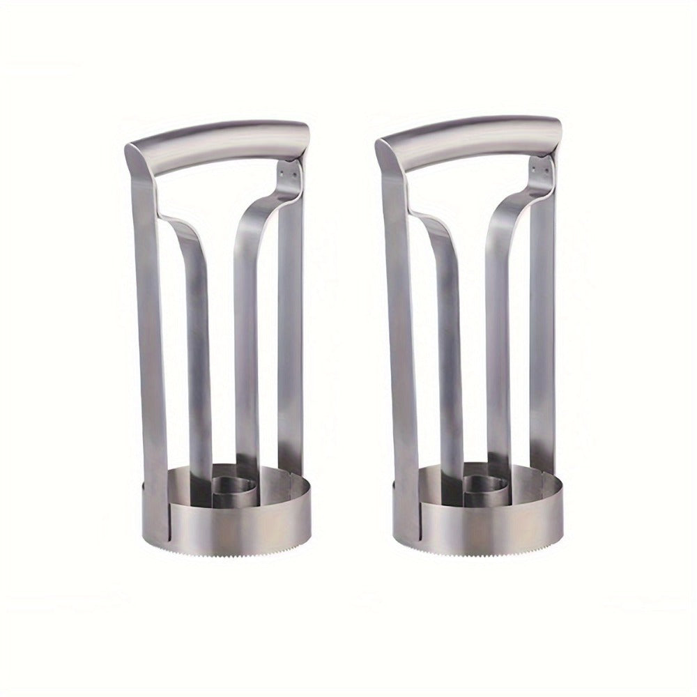 Pineapple Corer Slicer Stainless Steel ¨C Easy One-Step Pineapple Cutter with Comfortable Grip for Home Kitchen Restaurant Use, Removes Core & Slices into Rings (1pc / 2pcs)
