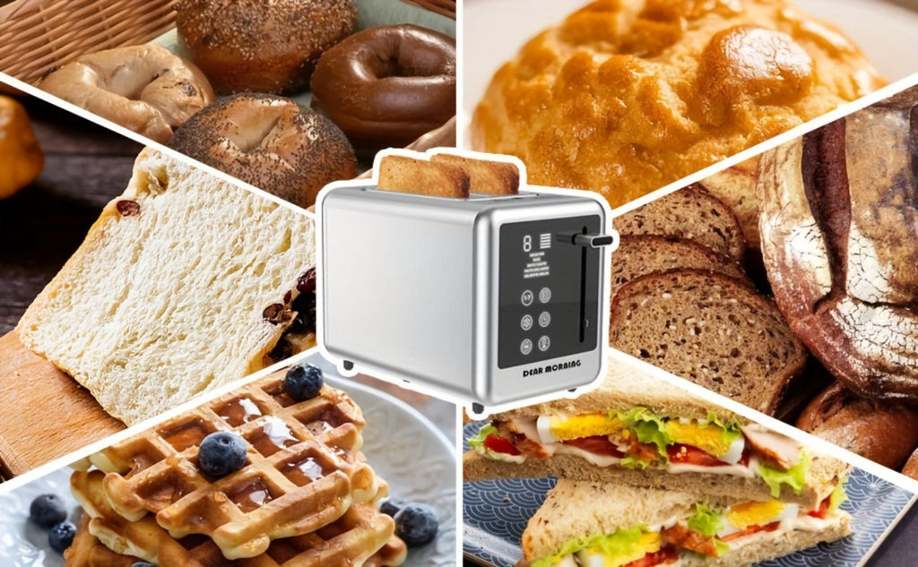 Stainless Steel Toaster 2-Slice Smart Touch Screen ¨C 5 Bread Selections, 7 Shade Settings, Bagel/Defrost/Cancel/Reheat, 1.5¡± Wide Slot, Removable Crumb Tray