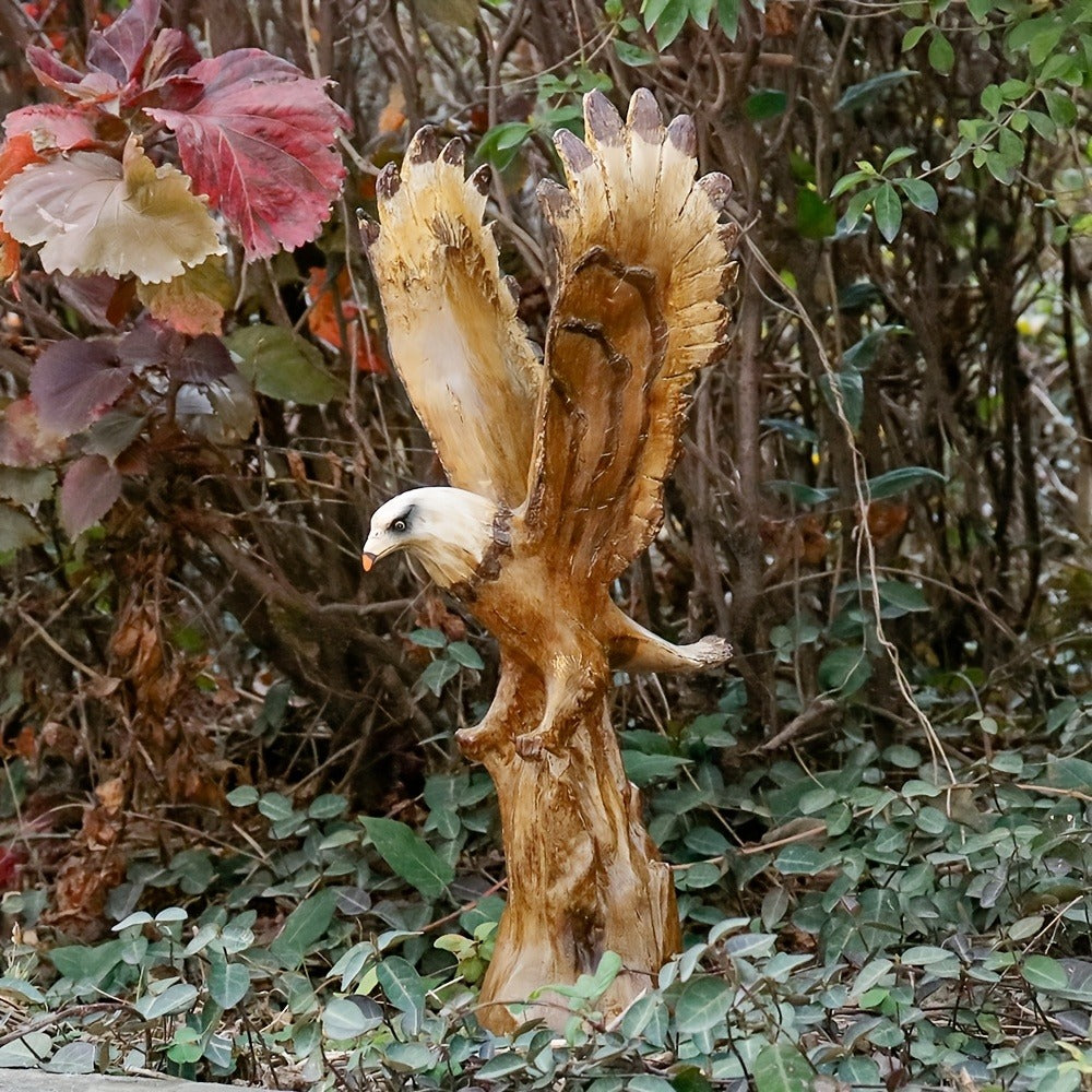Eagle Statue 15.5-Inch Lifelike Resin Sculpture, Majestic Bald Eagle Figurine for Outdoor Garden, Patio, Yard & Indoor Home Decor ¡ª Classic Wildlife Art Accent, Housewarming & Holiday Gift